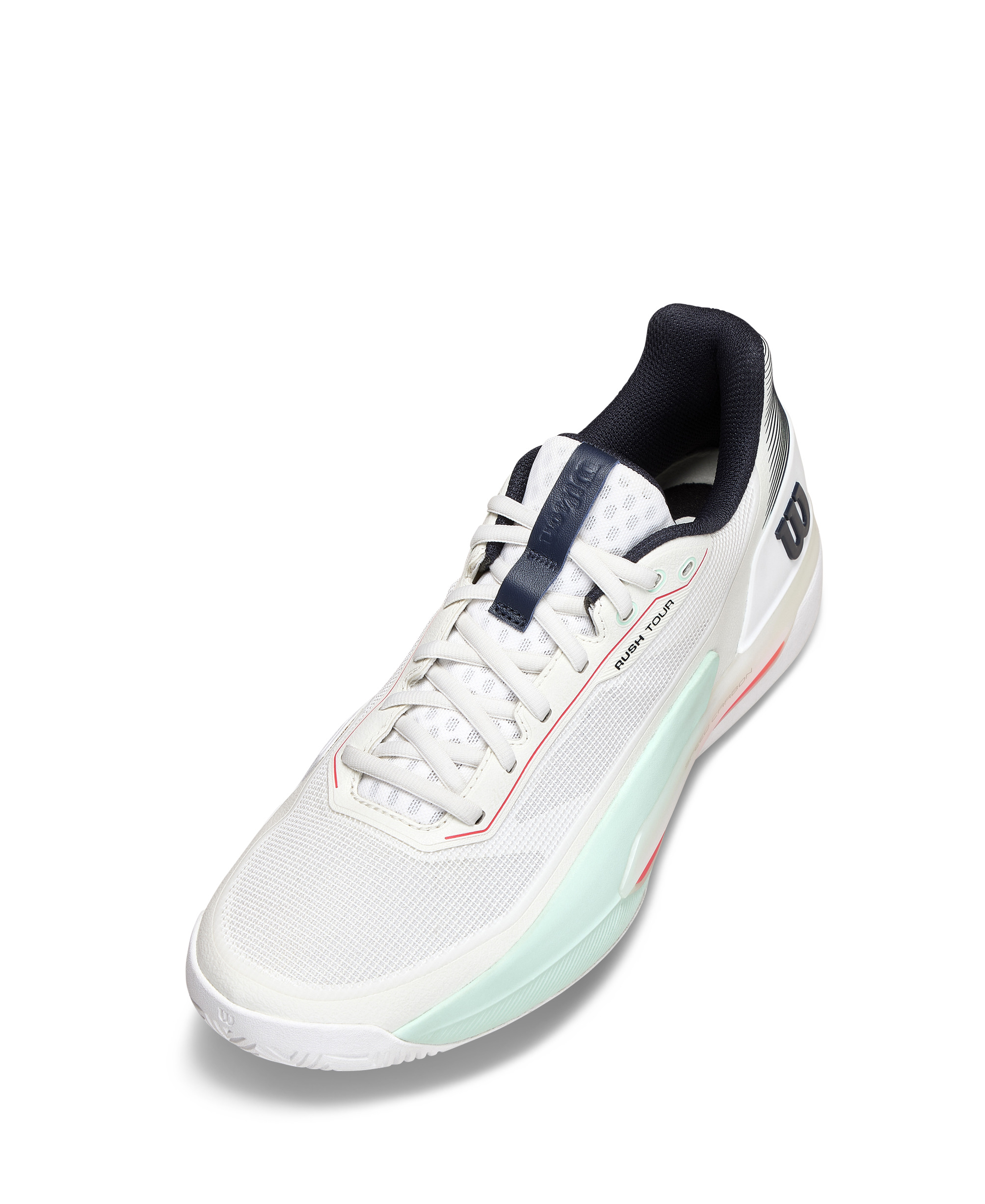 WILSON RUSH TOUR 5 White/Bay/Fiery Coral – Obrázok 9